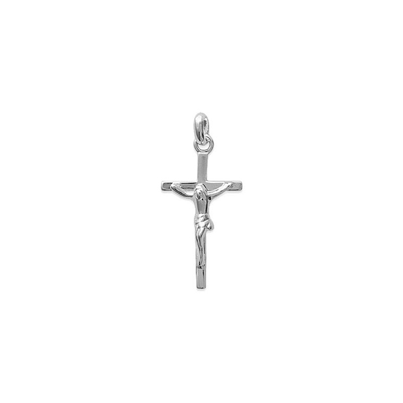 Crucifix argent rhodié - 22 x 14 MM  - Bijouterie La Petite Française