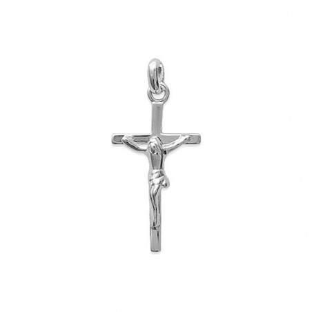 Crucifix argent rhodié - 22 x 14 MM  - Bijouterie La Petite Française
