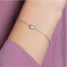 Bracelet argent rhodié et zirconium - 6 MM  - Bijouterie La Petite Française