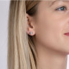 Boucles d'oreilles argent rhodié et ziconium - 5 MM  - Bijouterie La Petite Française