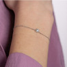 Bracelet argent rhodié et zirconium - 4 MM  - Bijouterie La Petite Française