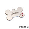 Médaille chien os et pattoune colorée  - Bijouterie La Petite Française