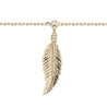 Chaîne de taille forçat plume plaqué or -  80/95 cm  - Bijouterie La Petite Française
