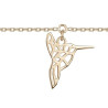 Chaîne de taille forçat origami colibri plaqué or -  80/95 cm  - Bijouterie La Petite Française