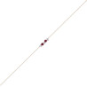 Chaîne de taille forçat grenats et perles plaqué or -  80/95 cm  - Bijouterie La Petite Française