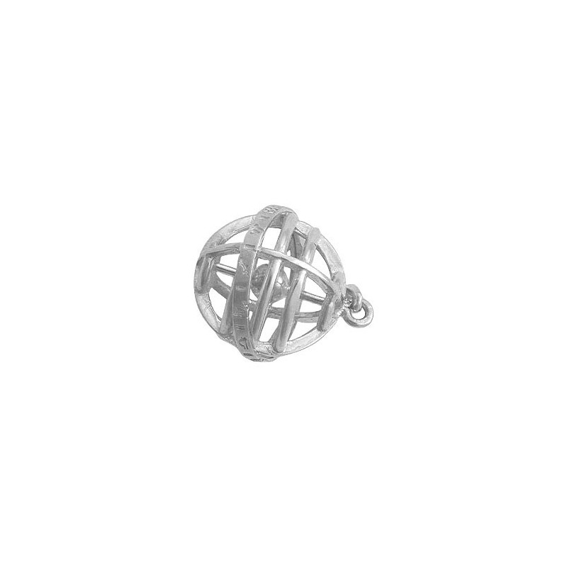 Pendentif sphère armillaire argent  - Bijouterie La Petite Française