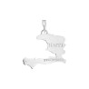 Pendentif carte Haïti argent  - Bijouterie La Petite Française