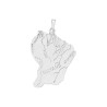 Pendentif carte Guyane argent - 43 MM  - Bijouterie La Petite Française