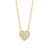 Collier coeur plaqué or zirconiums  - Bijouterie La Petite Française