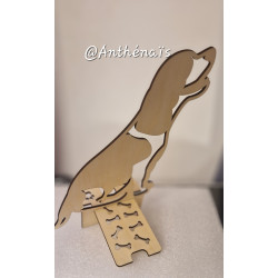 Porte-téléphone beagle en bois - Fabrication Française