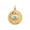 Pendentif Oeil bleu plaqué or  - Bijouterie La Petite Française