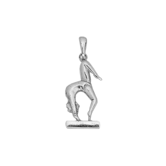 Pendentif gymnaste sur poutre Or 18 carats gris  - Bijouterie La Petite Française