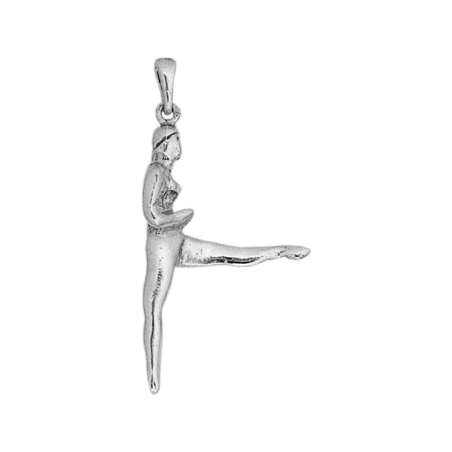 Pendentif gymnaste Or 14 carats gris  - Bijouterie La Petite Française