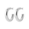 Demi-créoles acier gris 8 mm  - 40 mm - Bijouterie La Petite Française