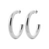 Demi-créoles acier gris 8 mm  - 50 mm - Bijouterie La Petite Française