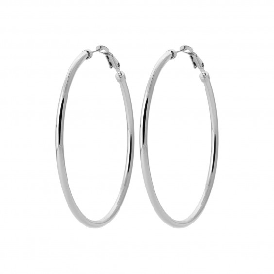 Créoles acier 3 mm -  70 mm - Bijouterie La Petite Française