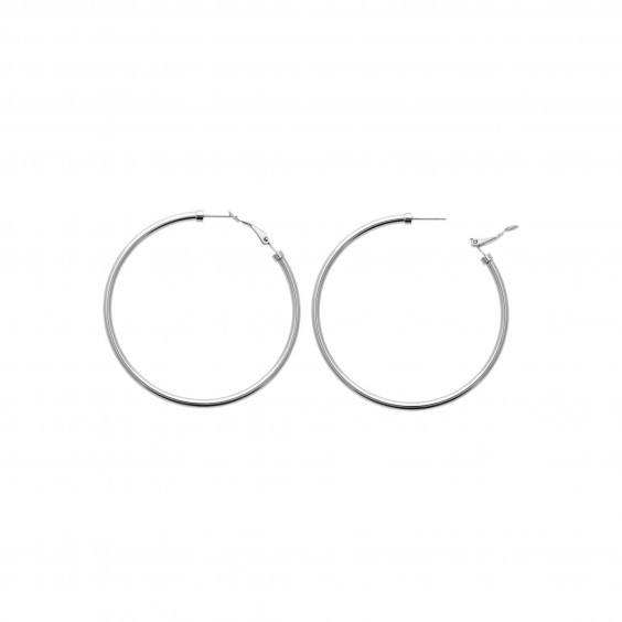 Créoles acier 3 mm -  70 mm - Bijouterie La Petite Française