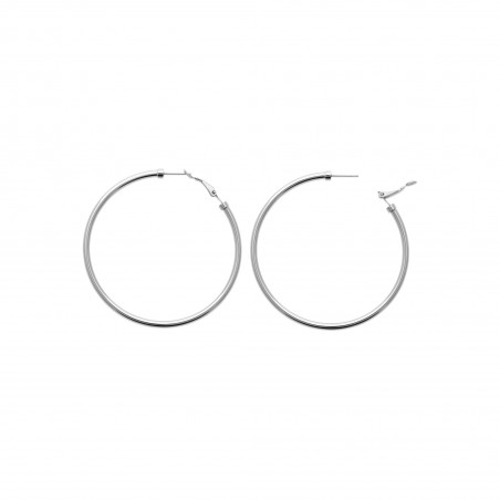 Créoles acier 3 mm -  70 mm - Bijouterie La Petite Française