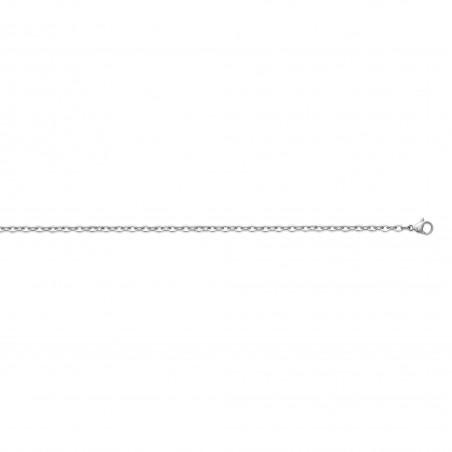 Chaîne forçat acier 3  mm - 50 cm - Bijouterie La Petite Française