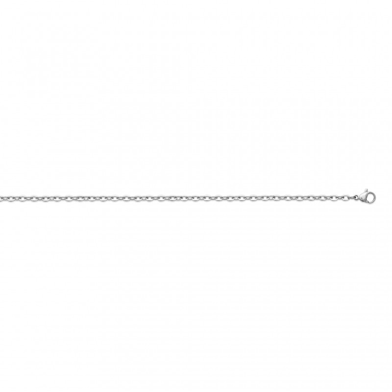 Chaîne forçat acier 3 mm - 55 cm - Bijouterie La Petite Française Chaîne forçat acier 3 mm - 55 cm - Bijouterie La Petite Française