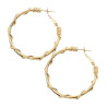 Créoles cordages plaqué or - 40 mm - Bijouterie La Petite Française