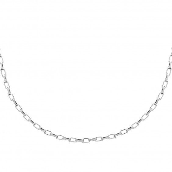 Chaine maille Vénitienne acier 3 MM  - 55 cm - Bijouterie La Petite Française