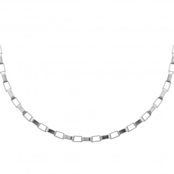Chaine maille Vénitienne acier 4 MM  - 55 cm - Bijouterie La Petite Française
