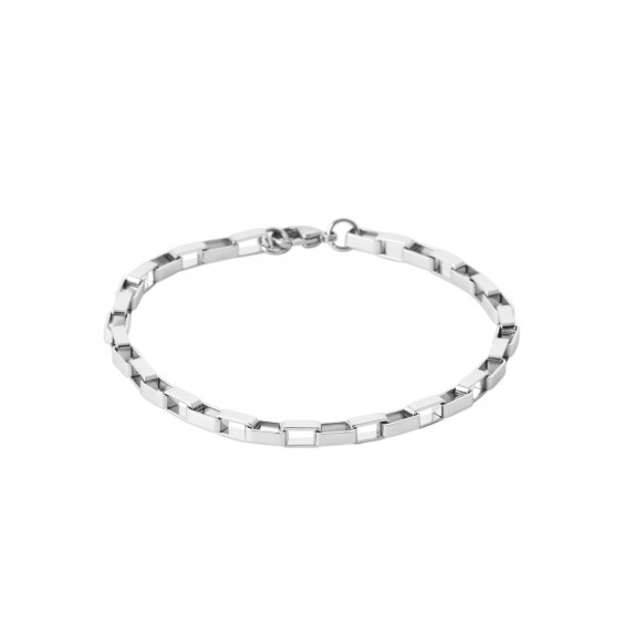 Bracelet maille Vénitienne acier 4 MM - 22 cm - Bijouterie La Petite Française