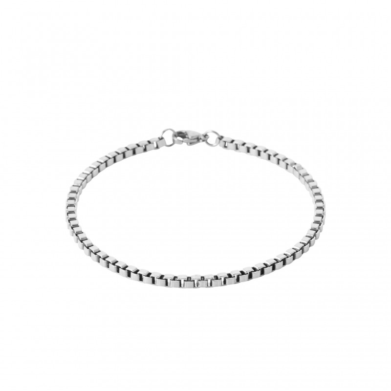 Bracelet maille Vénitienne acier 4 MM - 23 cm - Bijouterie La Petite Française Bracelet maille Vénitienne acier 4 MM - 23 cm - Bijouterie La Petite Française