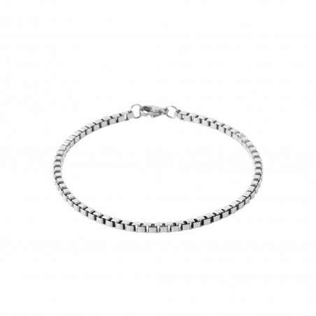 Bracelet maille Vénitienne acier 4 MM - 23 cm - Bijouterie La Petite Française