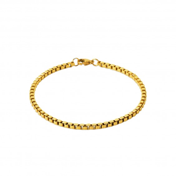 Bracelet maille Vénitienne acier 3 MM - 21 cm - Bijouterie La Petite Française