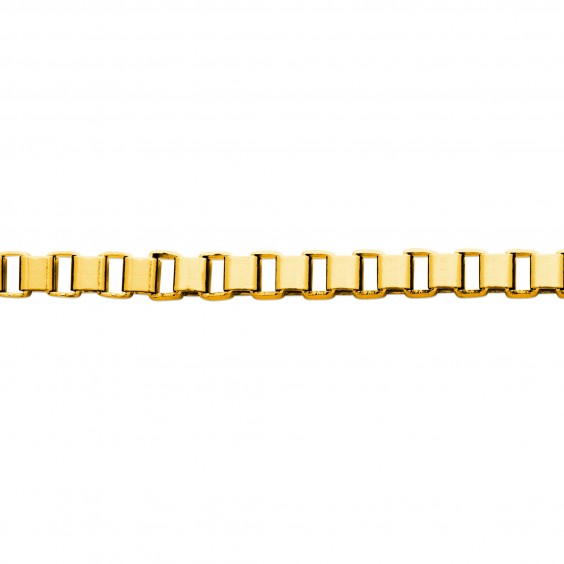 Bracelet maille Vénitienne acier 4 MM jaune - 21 cm - Bijouterie La Petite Française