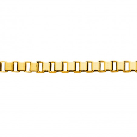 Bracelet maille Vénitienne acier 4 MM jaune - 21 cm - Bijouterie La Petite Française