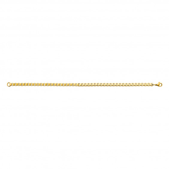 Bracelet maille Vénitienne acier 4 MM jaune - 21 cm - Bijouterie La Petite Française