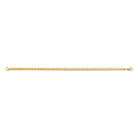 Bracelet maille Vénitienne acier 4 MM jaune - 21 cm - Bijouterie La Petite Française