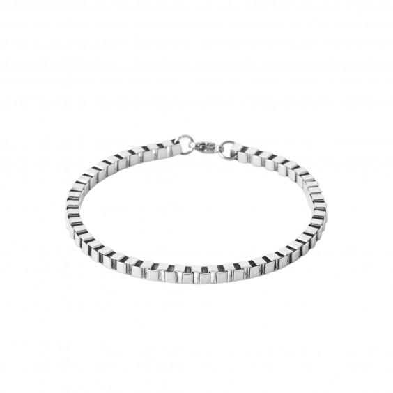 Bracelet maille Vénitienne acier 4 MM - 21 cm - Bijouterie La Petite Française