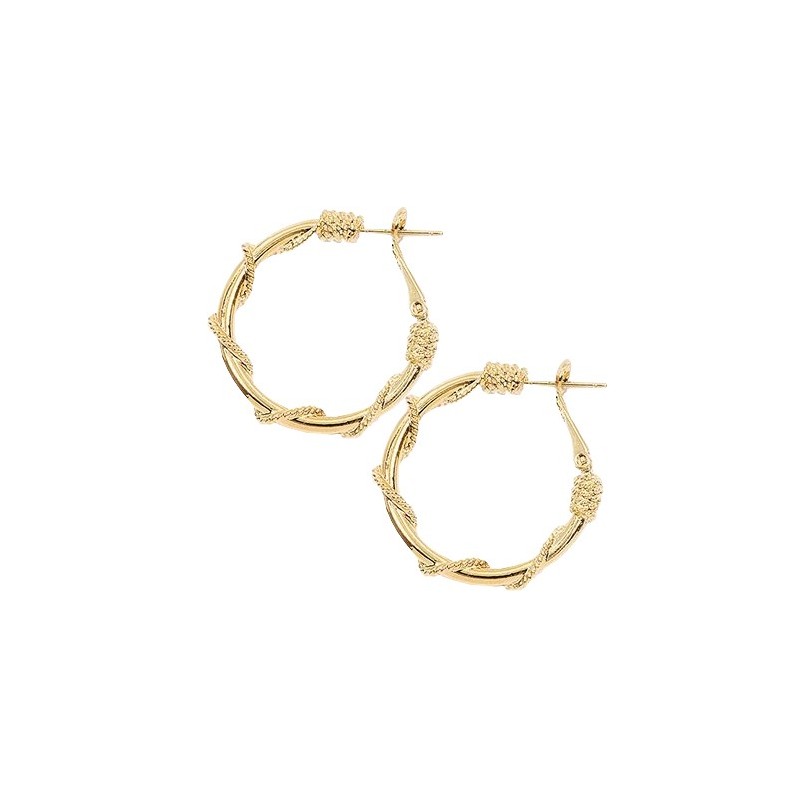 Créoles cordages plaqué or - 30 mm Créoles cordages plaqué or - 30 mm