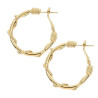 Créoles cordages plaqué or - 30 mm 