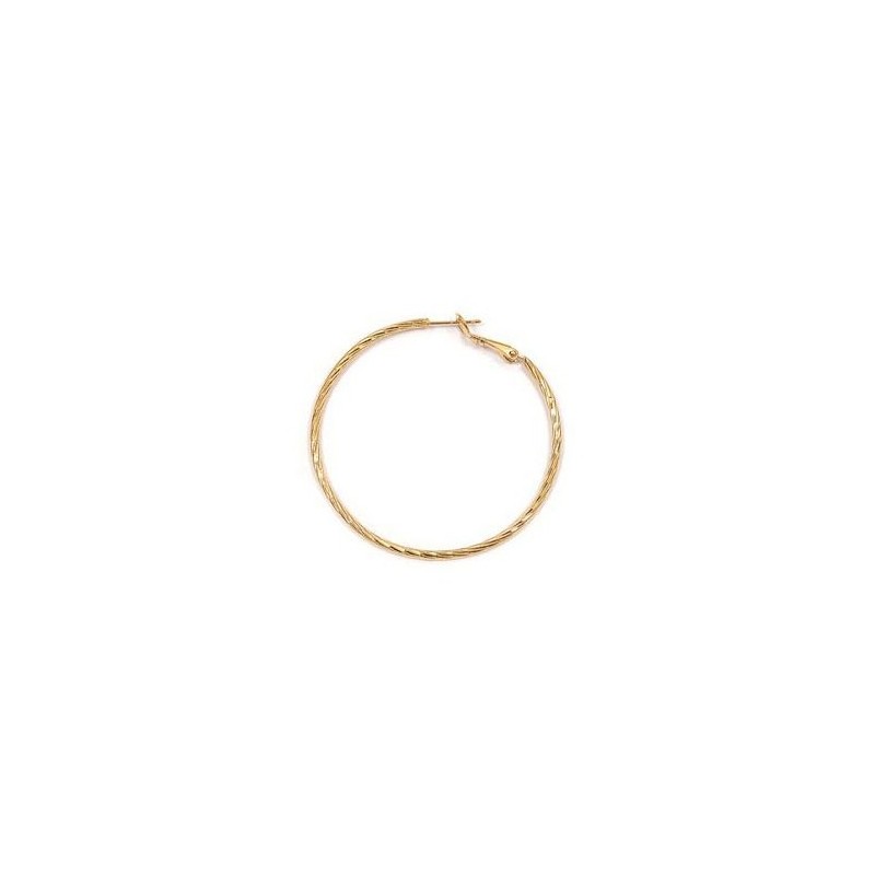 Créoles torsades plaqué or - 50 mm - Bijouterie La Petite Française Créoles torsades plaqué or - 50 mm - Bijouterie La Petite Française