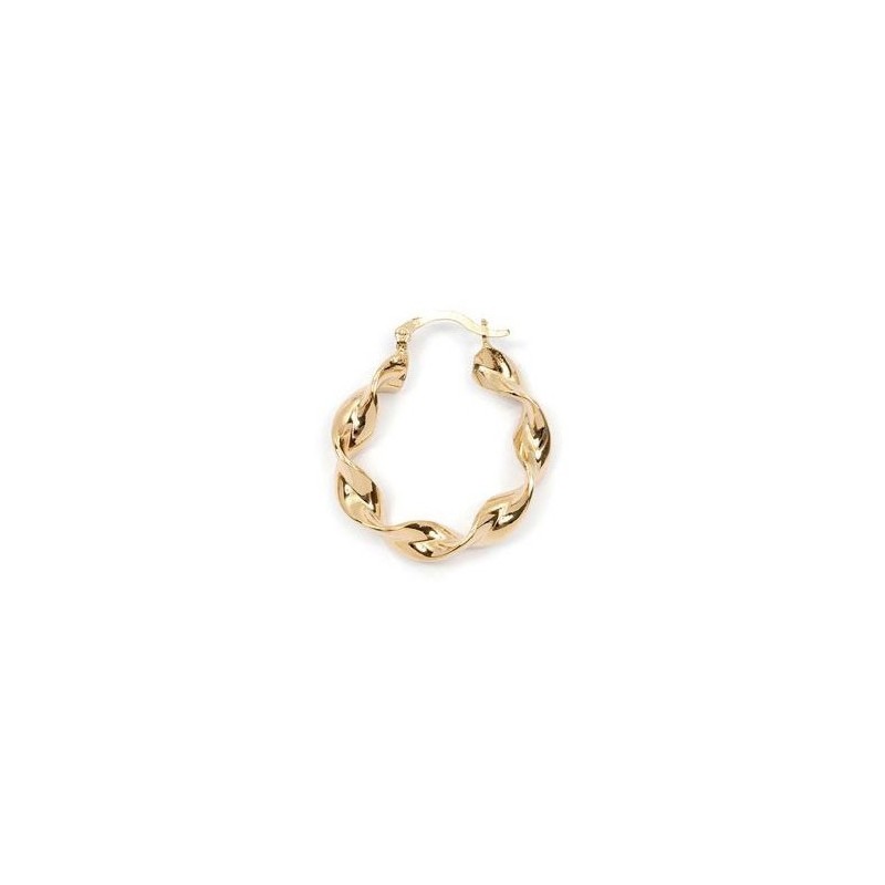 Créoles ruban torsades plaqué or - 30 mm  - Bijouterie La Petite Française