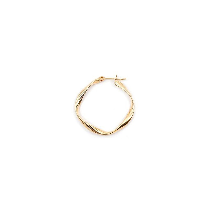 Créoles torsades plaqué or - 30 mm  - Bijouterie La Petite Française
