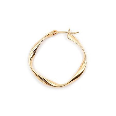 Créoles torsades plaqué or - 30 mm  - Bijouterie La Petite Française