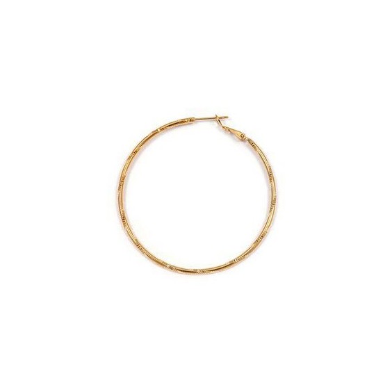 Créoles ciselées plaqué or - 40 mm  - Bijouterie La Petite Française