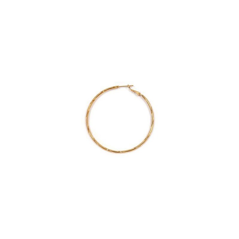 Créoles ciselées plaqué or - 40 mm - Bijouterie La Petite Française Créoles ciselées plaqué or - 40 mm - Bijouterie La Petite Française