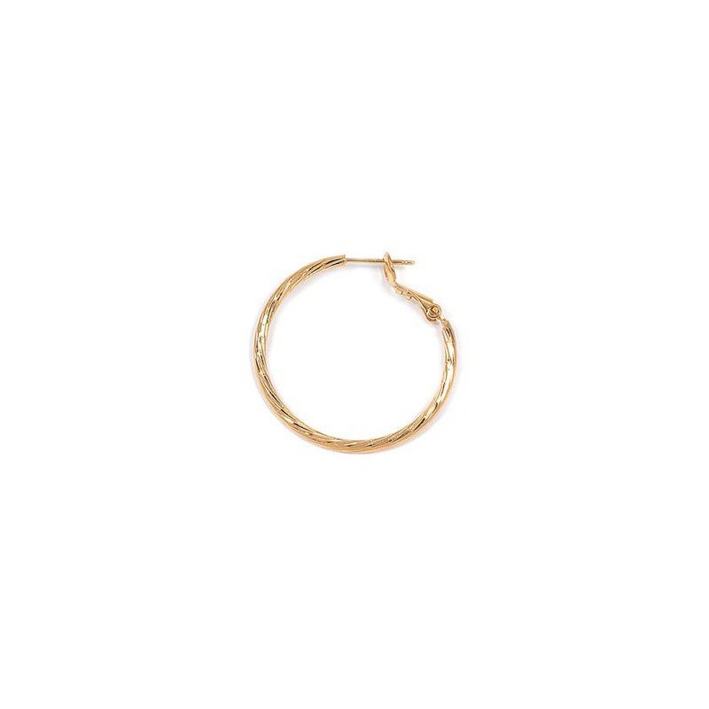 Créoles torsades plaqué or - 30 mm  - Bijouterie La Petite Française