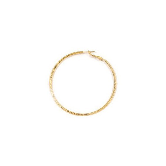 Créoles torsades plaqué or - 60 mm  - Bijouterie La Petite Française