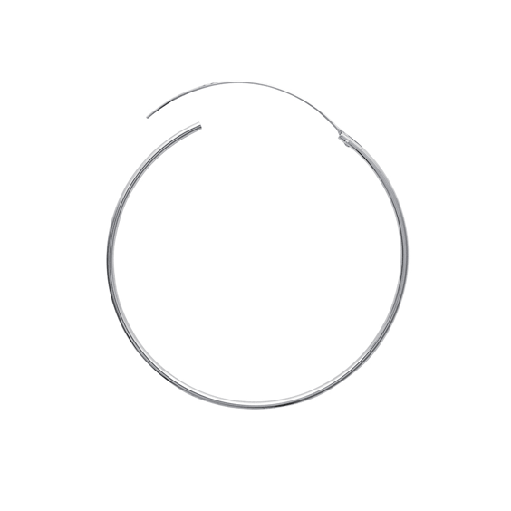 Créoles 2 mm argent rhodié- 30 mm  - Bijouterie La Petite Française