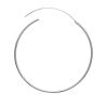 Créoles 2 mm argent rhodié- 30 mm  - Bijouterie La Petite Française