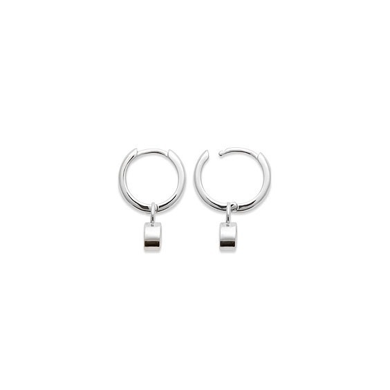 Mini-créoles pampilles Joy en argent rhodié et zirconium 