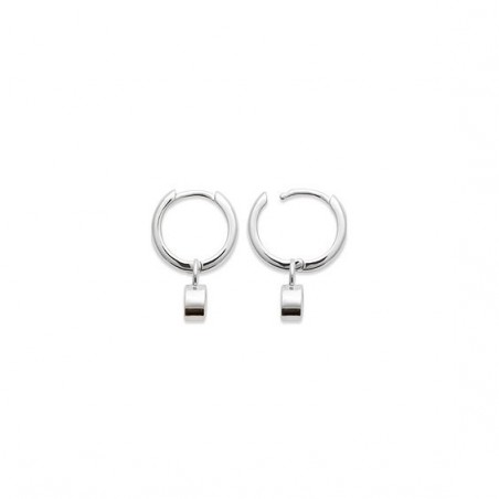 Mini-créoles pampilles Joy en argent rhodié et zirconium 